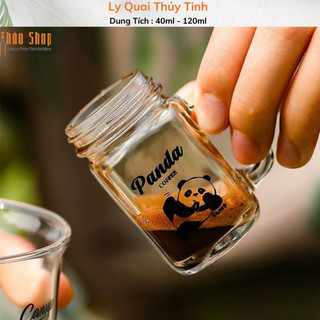 Ly Thủy Tinh Quai Nhỏ 120 ml ( không có hình ) thủy tinh dày dặn, đựng cafe, sữa tươi, ginger shot….