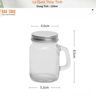 Ly Thủy Tinh Quai Nhỏ 120 ml ( không có hình ) thủy tinh dày dặn, đựng cafe, sữa tươi, ginger shot….