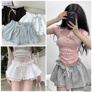 Quần nữ, chân váy dáng phồng rút dây phối bèo nhún siêu xinh