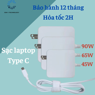Sạc máy tính Type C 45W 65W 90W Tương Thích Với Lenovo ThinkPad Yoga 6 / HP Chromebook / Dell XPS / ASUS Acer,...