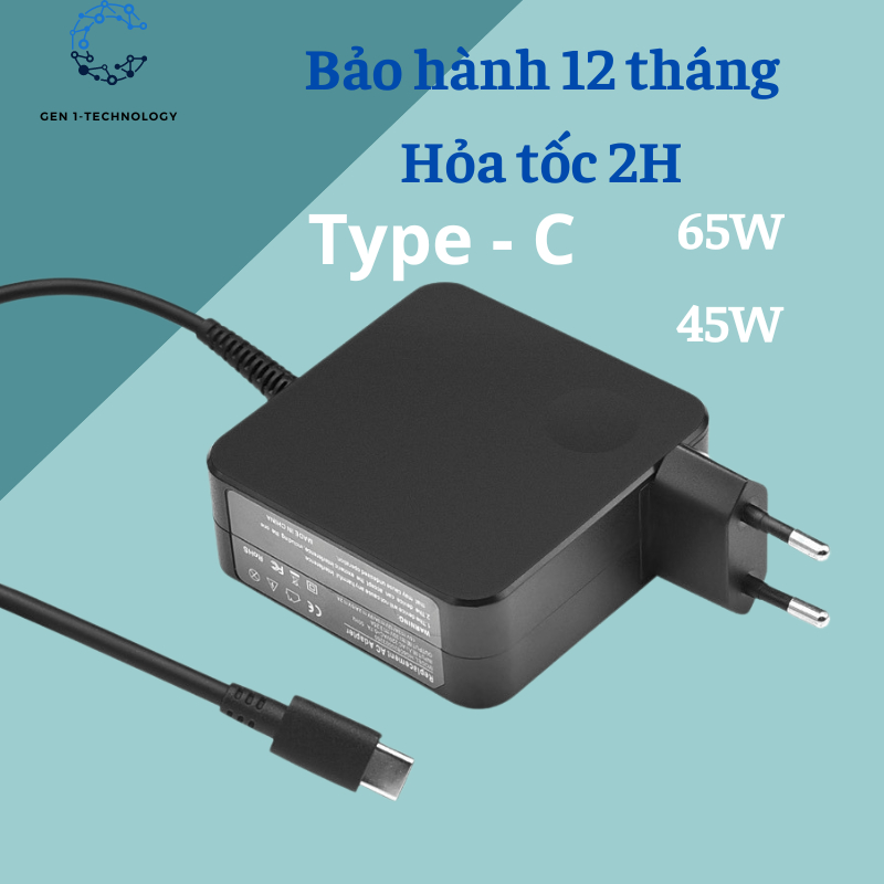 Sạc laptop Type C 45W 65W 90W Tương Thích Với Lenovo ThinkPad Yoga 6 / HP…