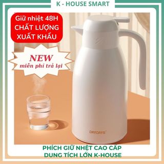 Phích nước nóng giữ nhiệt pha trà cao cấp 1 lít 2 lít, bình nước Daydays K-House Smart