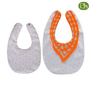 Yếm chống thấm 2 mặt, 2 cúc bấm cho bé