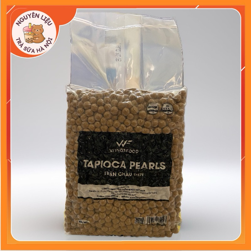 Trân châu đường đen Wings Caramel Việt Nam 3Kg (Thùng 6 gói 18kg)