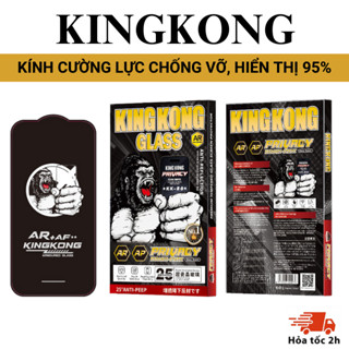 Kính cường lực iphone KINGKONG KK-86 Super Glass hộp Full HD, chống nhìn trộm X XS Max 11 12 Pro 13 14 15 16 promax pro