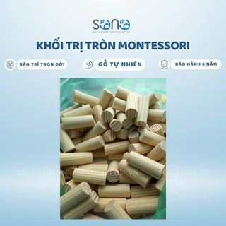 Khối trụ tròn bằng gỗ tự nhiên