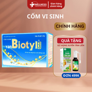 Cốm vi sinh Bio acimin gold, bio van biotyl giúp tiêu hoá khoẻ, trẻ ăn ngon, 30 gói