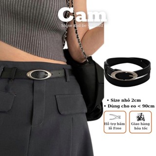 Thắt lưng dây nịt đai váy mặt trăng lưỡi liềm trơn y2k phong cách punk cổ điển dễ phối đồ dành cho nam nữ Camcamvintage