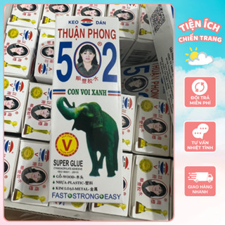 Combo 5/10 Lọ Keo Dán Sắt, gỗ, nhựa,....đa năng, keo Con Voi 502 Thuận Phong Loại nhỏ