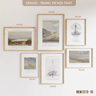 Tranh canvas decor phong cách vintage NEW1213-10, tặng kèm đinh treo