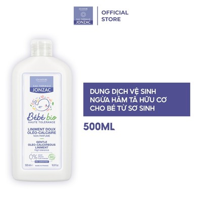(QUÀ KHÁCH HÀNG THÂN THIẾT) Dung dịch vệ sinh chống hăm tã hữu cơ JONZAC - Giữ ẩm làm mềm nuôi dưỡng làn da bé 500ML