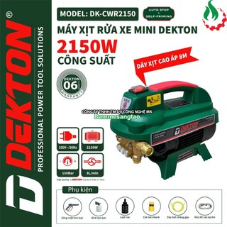 Máy rửa xe chỉnh áp dekton dk-cwr2150 điện 220v