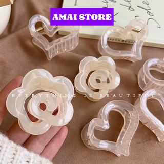 Kẹp tóc kẹp càng cua hình trái tim, hoa Princess House - AMAI