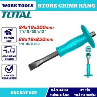 Đồ nghề total đục sắt dẹp 22mm x 25mm tht4211026 & 24mm x 300mm tht4211226