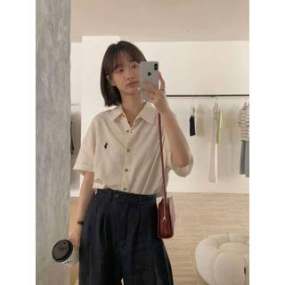 8287 ÁO SƠ MI CỔ ĐỨC CỘC TAY