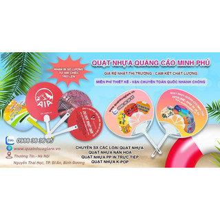 Quạt nhựa quảng cáo cầm tay, Quạt Nan hoa, Quạt pp