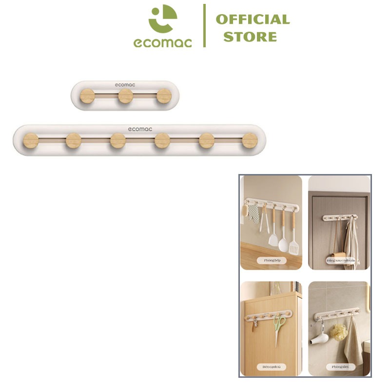 Móc Treo Đồ ECOMAC EC05 Chịu Lực Không Khoan Tường