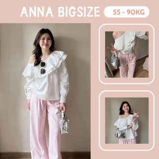 Áo sơ mi trễ vai BIGSIZE dài tay cổ bèo chubby điệu đà nữ tính tiểu thư