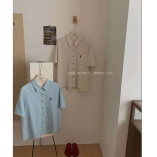8287 ÁO SƠ MI CỔ ĐỨC CỘC TAY