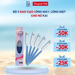 Bộ 5 dao cạo lông mày, lông mặt cho nữ KAI