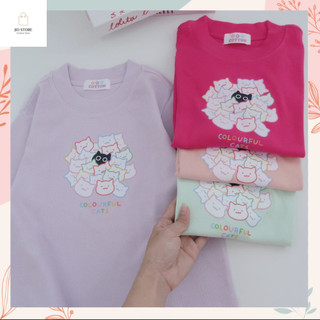 ✨✨Áo croptop thun gân, chất co giãn, hoạ tiết mèo
