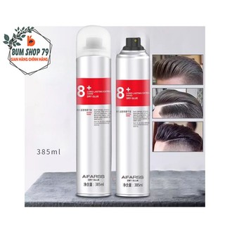 Gôm xịt tóc 8+ aifarss dung tích 385ml phủ cứng, keo xịt giữ nếp tóc hương thơm nhẹ nhàng cho bạn