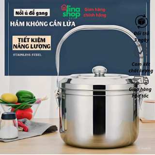  Nồi Ủ Nhiệt Chân Không Inox Dung Tích 9L Nồi Ủ Đa Năng Giữ Nóng Thức Ăn Lên Đến 12 Giờ 