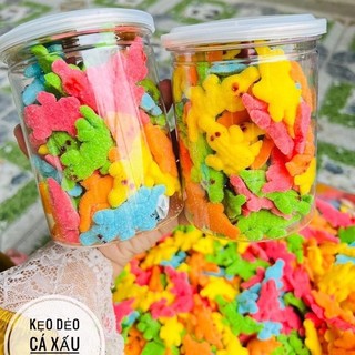  Kẹo Dẻo Cá Sấu Vị Trái Cây Đà Lạt hộp 300g chua ngọt siêu ngon MamiFoods 