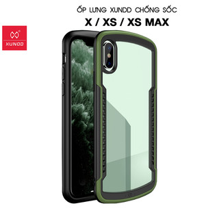 [Hỏa Tốc HCM] Ốp lưng XUNDD iPhone X/ XS/ XS Max (ALPHA SERIES) - Chống shock, Mặt lưng trong, Cạnh màu - Xanh