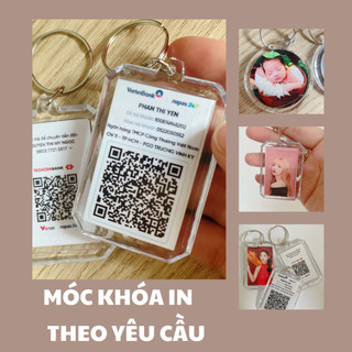 Móc khóa mica in 2 mặt