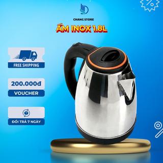 Ấm Đun Nước Siêu Tốc Inox An Toàn, Tiện Lợi, Sôi Nhanh 1,8L