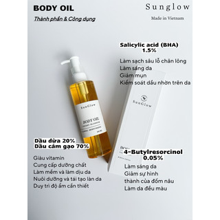 Body oil - dầu dưỡng cơ thể sáng da 1,5% bha 250ml