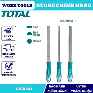 Đồ nghề total dũa gỗ hình dẹp tht91586 & hình bán nguyệt tht91686 & hình tròn tht91786