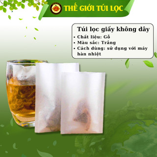 Túi lọc trà, thảo dược, cà phê PHUKIENTUILOC, Giấy không dây hàn nhiệt, siêu chắc chắn-Combo 100 túi