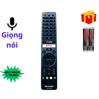 Remote điều khiển tivi SHARP Mã 08 GB326WJSA Giọng Nói, điều khiển TV SHARP Smart -Tặng pin - GDCT