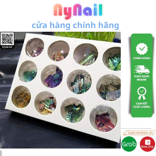 Xà cừ vân đá set 12 hũ