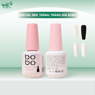 Sơn gel đen trắng, trắng sữa Bobo 15ml - Sơn móng tay gel làm nail màu trắng kem Nailbnd