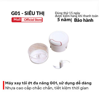Máy xay tỏi ớt đa năng G01 Siêu thị dòng kéo tay chất liệu an toàn cao cấp 250ml công suất 300w