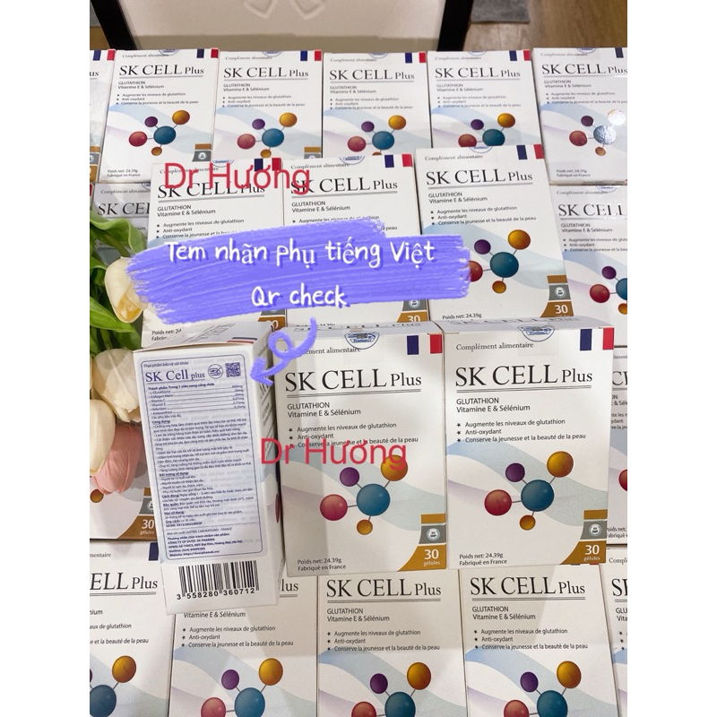 Viên uống trắng da nhập khẩu Pháp Glutathion SK Cell Plus- Dr. Hương