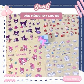 Dán móng tay miếng dán Họa Tiết Trang Trí Sticker Chống Thấm Nước Hoạt Hình Dễ Thương