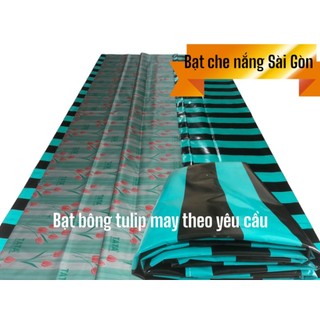 Bạt nhựa PVC che nắng mưa họa tiết hoa Tulip, dày 0.38mm, may theo yêu cầu. Giá bán theo mét vuông