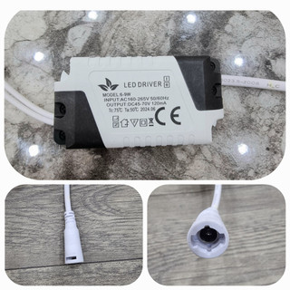 10 Driver [Jack Tròn] 6w đến 9w Đèn Led Siêu Mỏng
