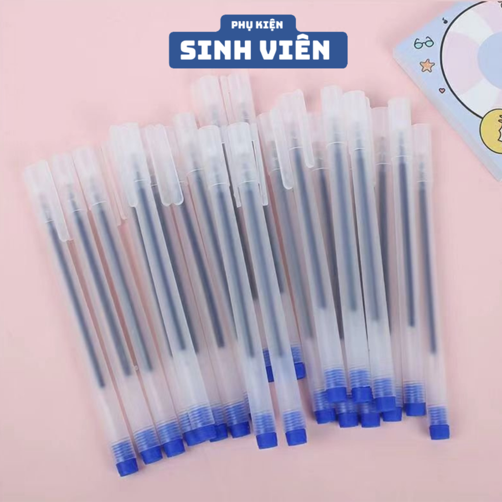 Combo Bút Bi Nước Văn Phòng Mực Gel Ngòi 0.5mm (Xanh/ Đen/ Đỏ) nhanh khô (COMBO BBN )
