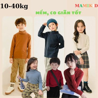 Áo len giữ nhiệt cho bé 10-40kg, áo cổ lọ 5 phân siêu ấm, áo cao cổ cho bé mềm đẹp shop mamikid