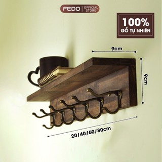 Móc Treo Quần Áo Kết Hợp Kệ Để Đồ Lưu Niệm Nhiều Kích Thước Decor Góc Làm Việc Trang Trí Homstay Từ FEDO