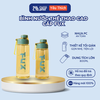 Bình nước,bình nước thể thao cao cấp FUX 800ml nhựa PU an toàn