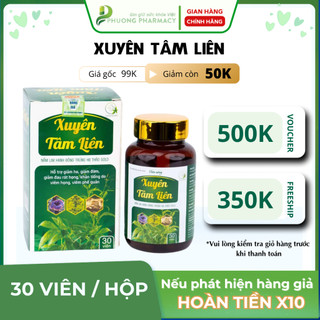 Viên uống thảo mộc Xuyên Tâm Liên - Nấm lim xanh đông trùng hạ thảo Nano Gold