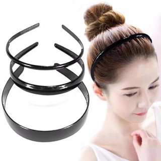 Bờm cài tóc màu đen bằng nhựa