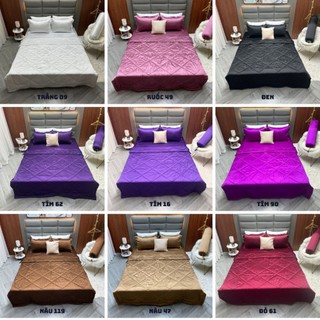 Bộ drap gối phi lụa set 4 món,5 món nhiều màu, size 1m6x2m, 1m8x2m nguyễn huỳnh bedding