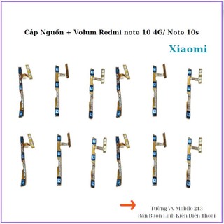 Cáp nguon + volum xiaomi redmi note 10/note 10s 4g